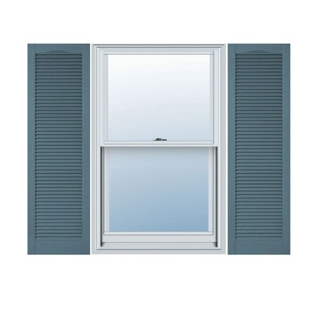 Ekena Millwork Lifetime Vinyl, Cathedral Top All Louver, Open Louver Shutters, w/Shutter-Loks, LL5C18X05600WB LL5C18X05600WB